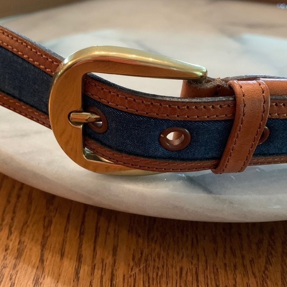 Bullock and Jones belt solid brass buckle size 36 quiet luxury accessory item - Picture 1 of 11